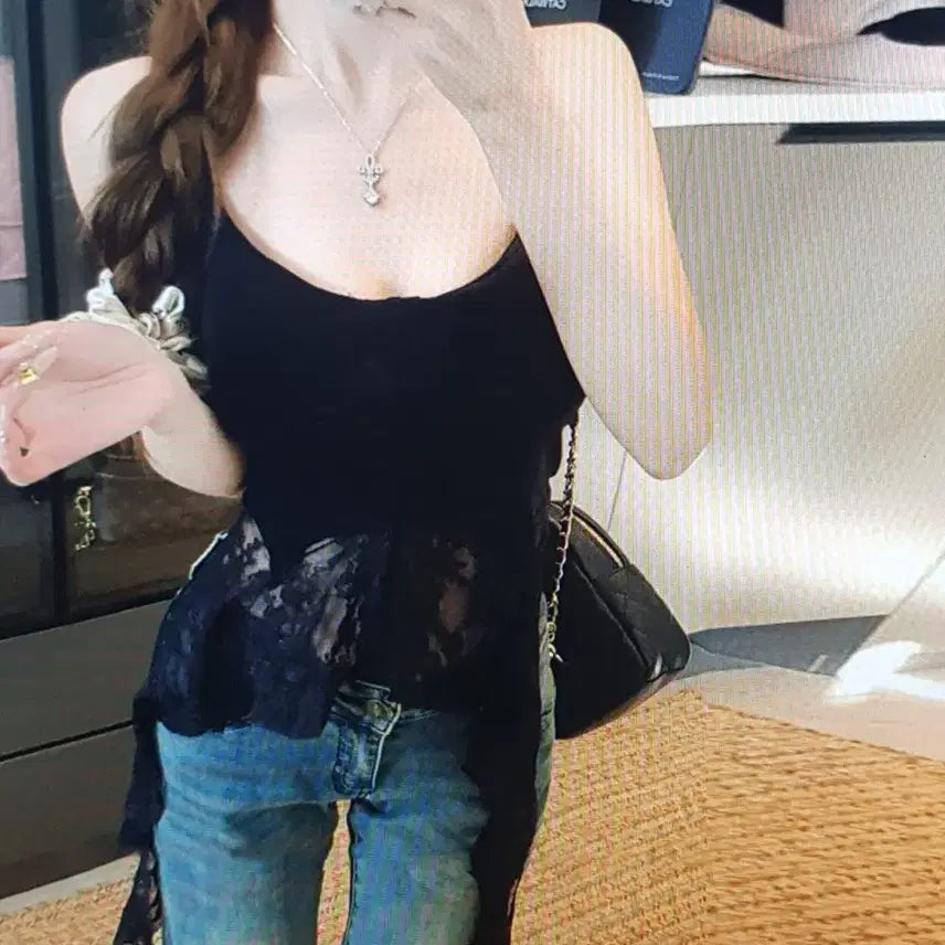 [BUNJANG] Lace Bustier Top / (해외배송)레이스 뷔스티에 탑