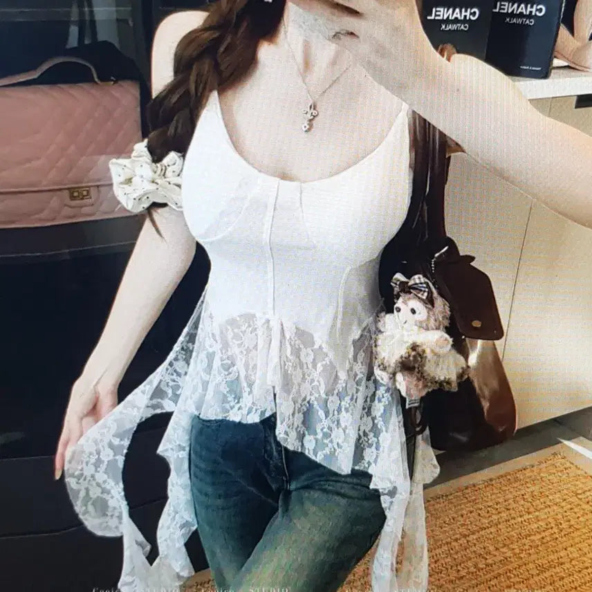 [BUNJANG] Lace Bustier Top / (해외배송)레이스 뷔스티에 탑
