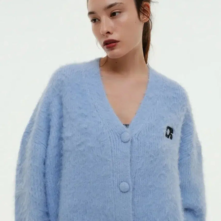 [BUNJANG] Centaur Bulky Wool Cardigan Sky Blue / 센토르 벌키 울가디건 스카이블루