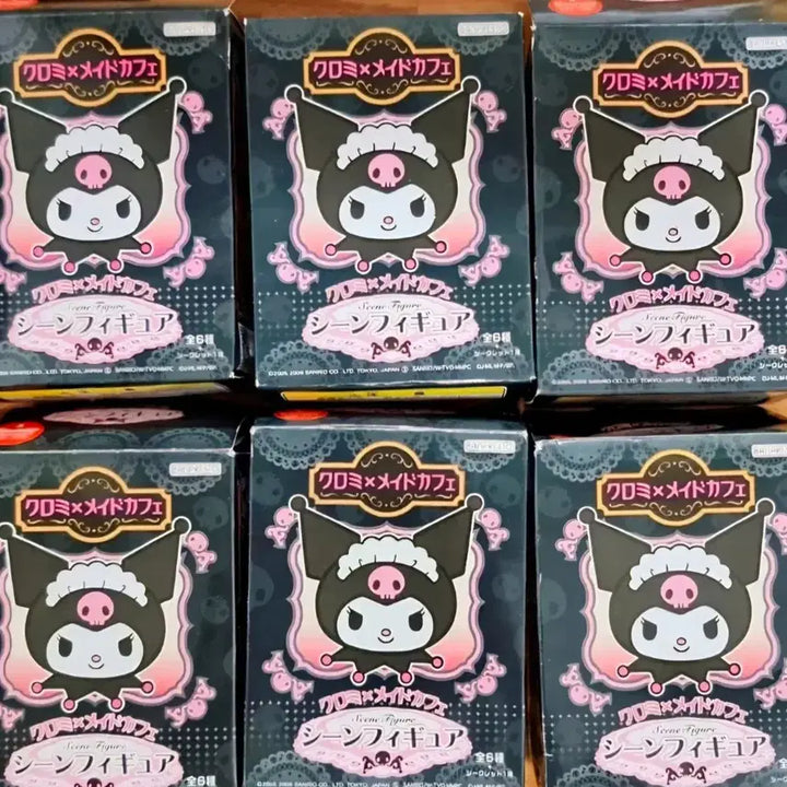 [BUNJANG] Kuromi Waitress Figure Set / 메이드쿠로미6종세트 ,웨이트리스쿠로미,하트눈쿠로미,쿠로미피규어