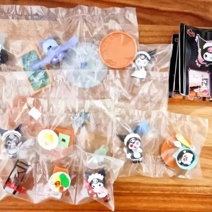 [BUNJANG] Kuromi Waitress Figure Set / 메이드쿠로미6종세트 ,웨이트리스쿠로미,하트눈쿠로미,쿠로미피규어