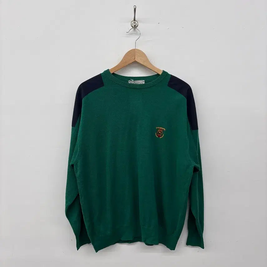 [BUNJANG] Burberry Green Knit Sweater Men's L / 버버리 그린 니트 스웨터 남성 L