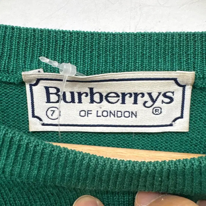 [BUNJANG] Burberry Green Knit Sweater Men's L / 버버리 그린 니트 스웨터 남성 L