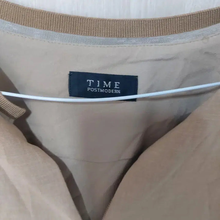 [BUNJANG] TIME Beige Linen Vest Blouse / TIME 베이지 린넨 조끼 블라우스