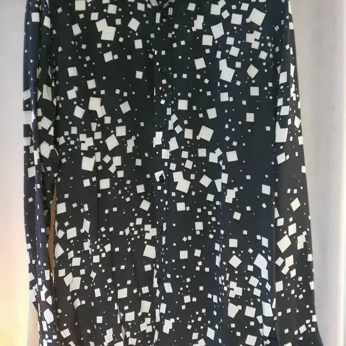 [SOLD OUT] 생로랑 스퀘어 프린트 실크 셔츠
