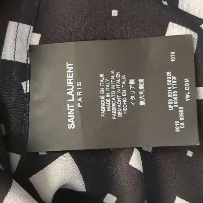 [SOLD OUT] 생로랑 스퀘어 프린트 실크 셔츠