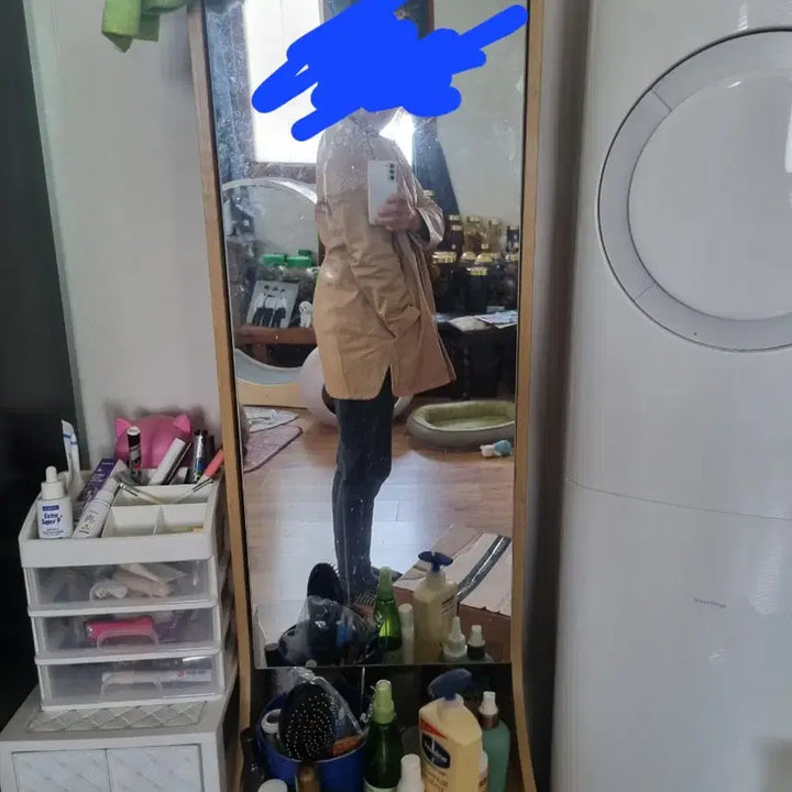 [BUNJANG] Vera Wang Beige Leather Jacket / 베라왕 베이지 가죽 재킷