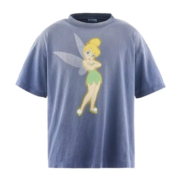 [BUNJANG] Saint Michael x Disney Tinkerbell Short Sleeve T-Shirt (Sizes L, XL, XXL) / [L,XL,XXL] 세인트 미카엘 x 디즈니 26ss 팅커벨 반팔