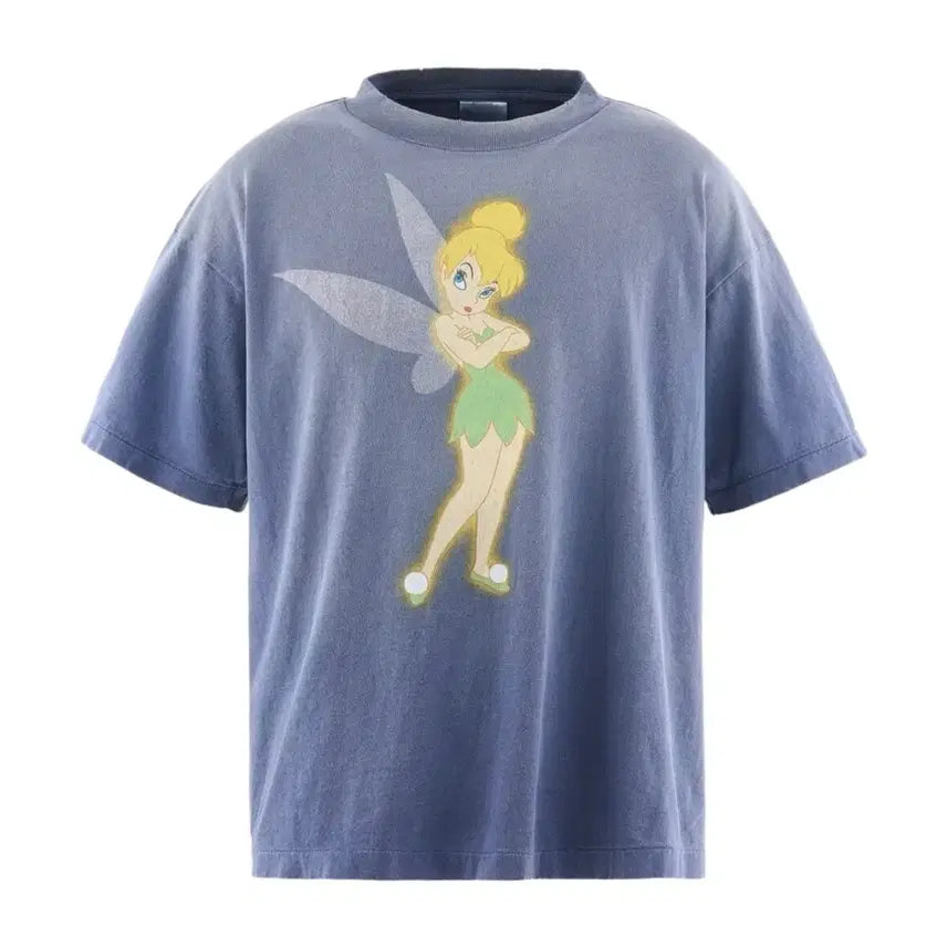 [BUNJANG] Saint Michael x Disney Tinkerbell Short Sleeve T-Shirt (Sizes L, XL, XXL) / [L,XL,XXL] 세인트 미카엘 x 디즈니 26ss 팅커벨 반팔