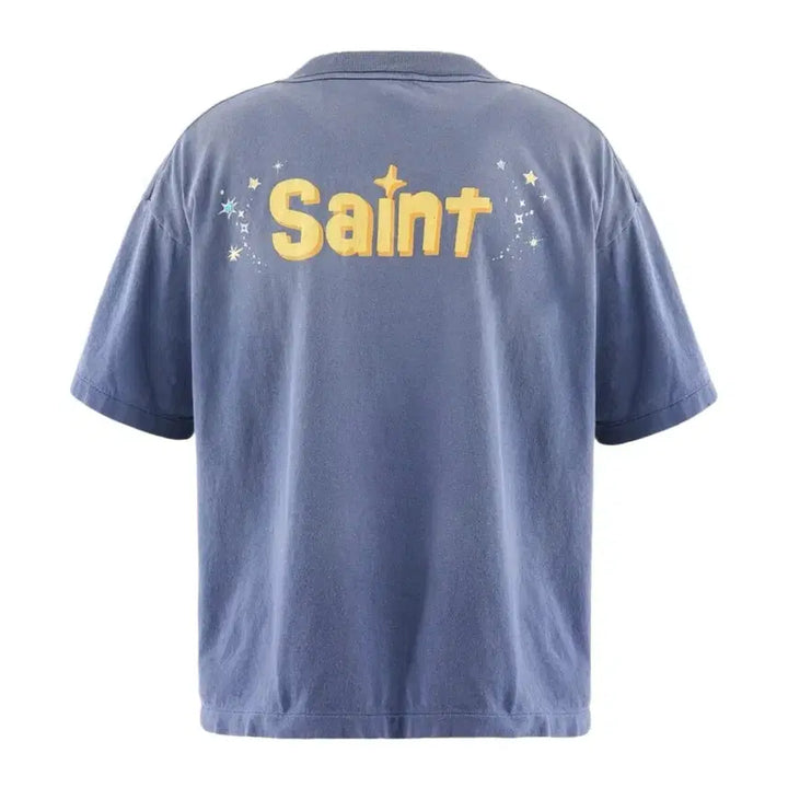 [BUNJANG] Saint Michael x Disney Tinkerbell Short Sleeve T-Shirt (Sizes L, XL, XXL) / [L,XL,XXL] 세인트 미카엘 x 디즈니 26ss 팅커벨 반팔