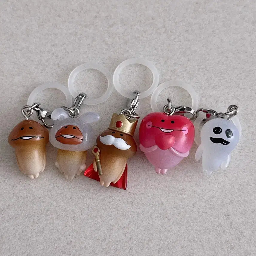 [BUNJANG] Nameko Character Keyring Set / 나메코 메지루시 세트 키링