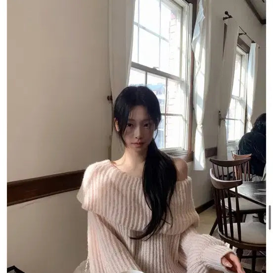 [BUNJANG] Leeeds Pink Knit Sweater / 샵리즈 leeeds 핑크 니트