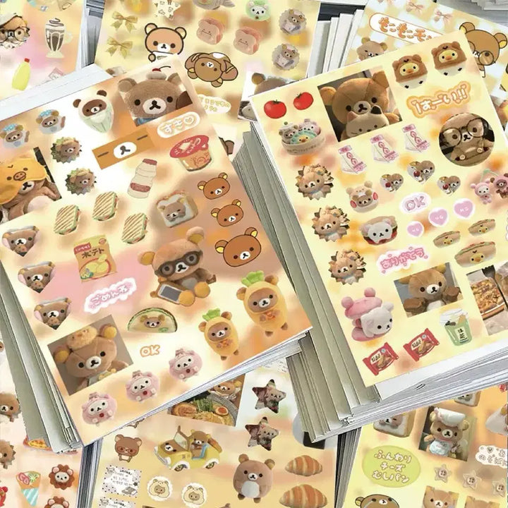 [BUNJANG] Sanrio Rilakkuma 8-Piece Sticker Set / 8장 리락쿠마 B 씰스티커 세트 산리오 캐릭터 다꾸 다이어리 꾸미기