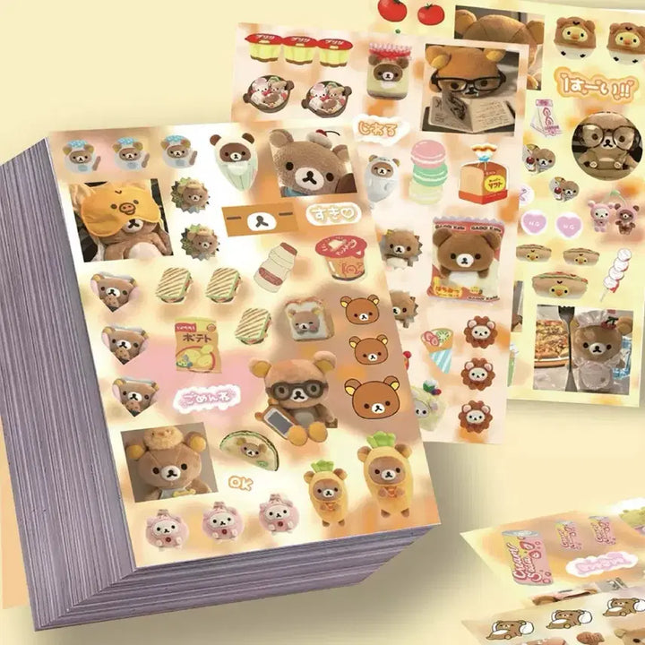 [BUNJANG] Sanrio Rilakkuma 8-Piece Sticker Set / 8장 리락쿠마 B 씰스티커 세트 산리오 캐릭터 다꾸 다이어리 꾸미기