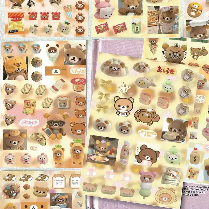 [BUNJANG] Sanrio Rilakkuma 8-Piece Sticker Set / 8장 리락쿠마 B 씰스티커 세트 산리오 캐릭터 다꾸 다이어리 꾸미기