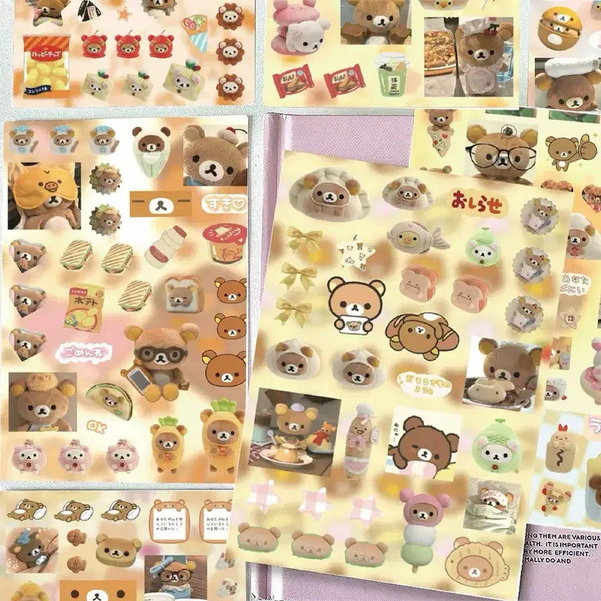 [BUNJANG] Sanrio Rilakkuma 8-Piece Sticker Set / 8장 리락쿠마 B 씰스티커 세트 산리오 캐릭터 다꾸 다이어리 꾸미기