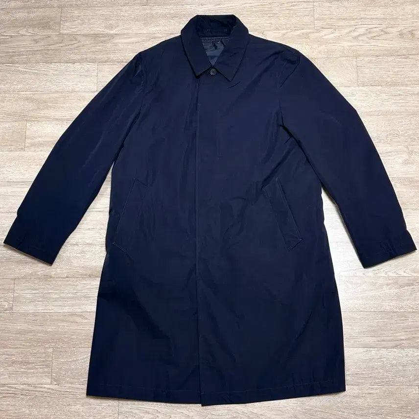 [BUNJANG] Uniqlo Single Breasted Coat Navy L / 유니클로 싱글브레스트 코트 네이비 L