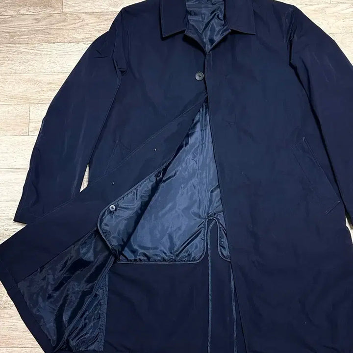 [BUNJANG] Uniqlo Single Breasted Coat Navy L / 유니클로 싱글브레스트 코트 네이비 L