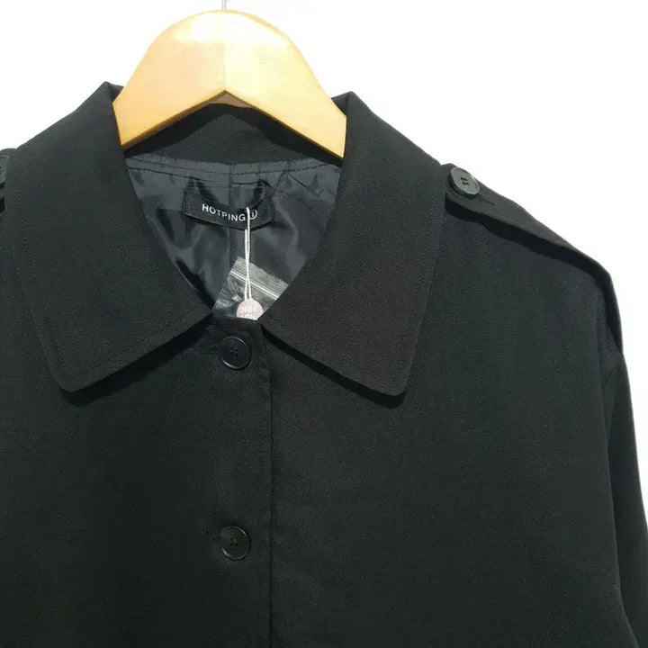 [BUNJANG] Hotping Semi-Crop Trench Jacket / 핫핑 싱글 카라 세미 크롭 트렌치 자켓 1_M2009