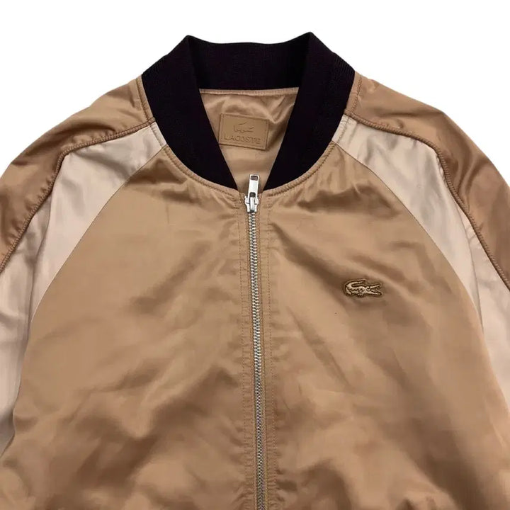 [BUNJANG] Lacoste Beige and Gold Windbreaker Jacket / 라코스테 베이지배색 골드 바람막이