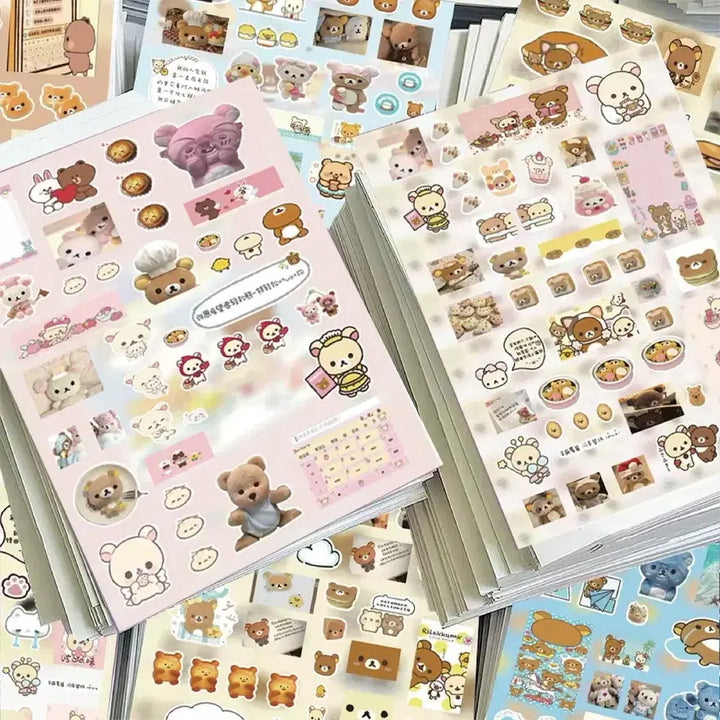 [BUNJANG] Rilakkuma & Sanrio Characters Sticker Set / 8장 리락쿠마 C 씰스티커 세트 산리오 캐릭터 다꾸 다이어리 꾸미기