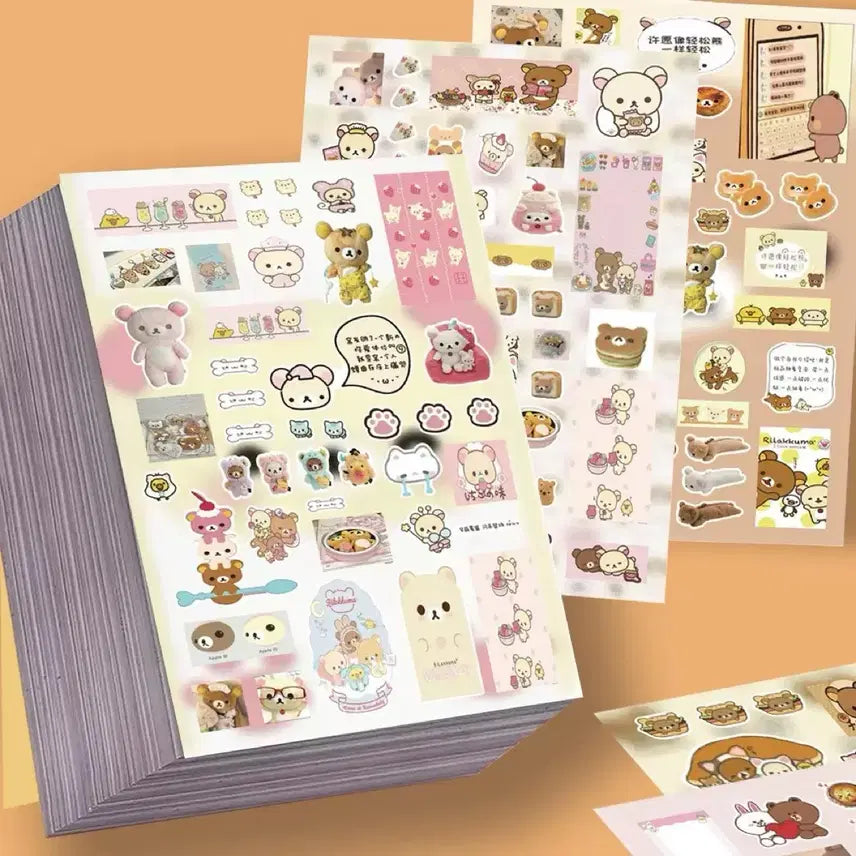 [BUNJANG] Rilakkuma & Sanrio Characters Sticker Set / 8장 리락쿠마 C 씰스티커 세트 산리오 캐릭터 다꾸 다이어리 꾸미기