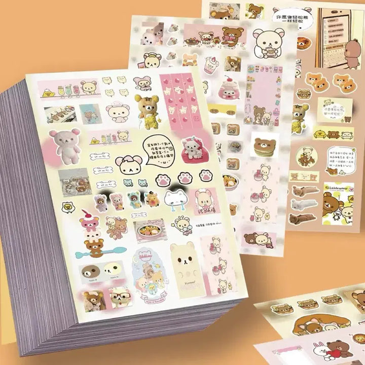 [BUNJANG] Rilakkuma & Sanrio Characters Sticker Set / 8장 리락쿠마 C 씰스티커 세트 산리오 캐릭터 다꾸 다이어리 꾸미기