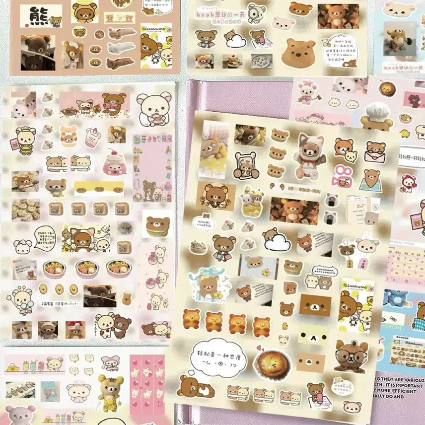 [BUNJANG] Rilakkuma & Sanrio Characters Sticker Set / 8장 리락쿠마 C 씰스티커 세트 산리오 캐릭터 다꾸 다이어리 꾸미기