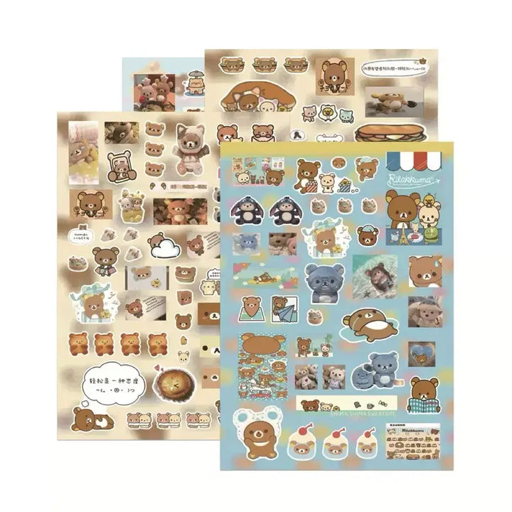 [BUNJANG] Rilakkuma & Sanrio Characters Sticker Set / 8장 리락쿠마 C 씰스티커 세트 산리오 캐릭터 다꾸 다이어리 꾸미기