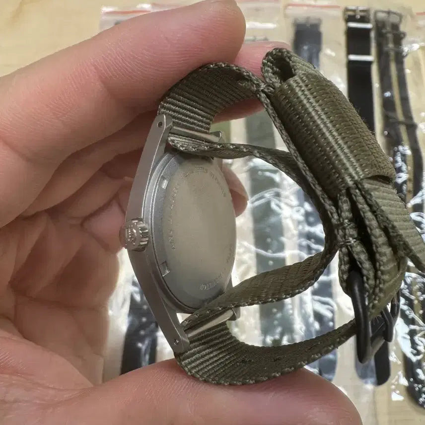 [BUNJANG] Hamilton 9415A Green Dial Watch / 해밀턴 9415A 그린 다이얼 + 나토 스트랩 다수