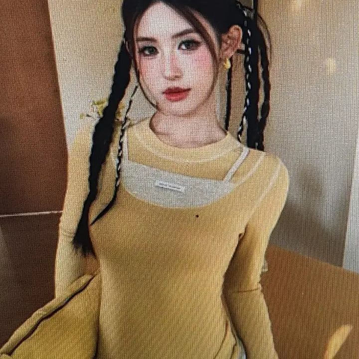 [BUNJANG] Color Block Long Sleeve T-shirt / (해외배송) 배색 긴팔티