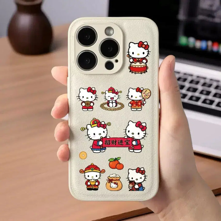 [BUNJANG] Sanrio Red Kitty Sticker Set / 8장 레드 키티 씰스티커 세트 산리오 캐릭터 다꾸 다이어리 꾸미기