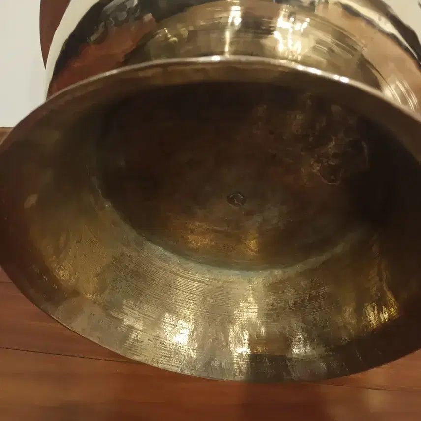 [BUNJANG] Large Brass Alloy Fire Bowl / 대형 황동 유기 놋그릇 화로