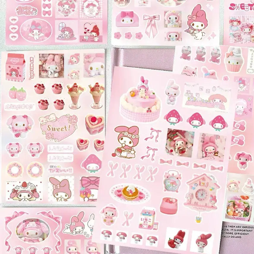 [BUNJANG] Sanrio My Melody 8-Piece Sticker Set / 8장 마이멜로디 B 씰스티커 세트 산리오 캐릭터 다꾸 다이어리 꾸미기
