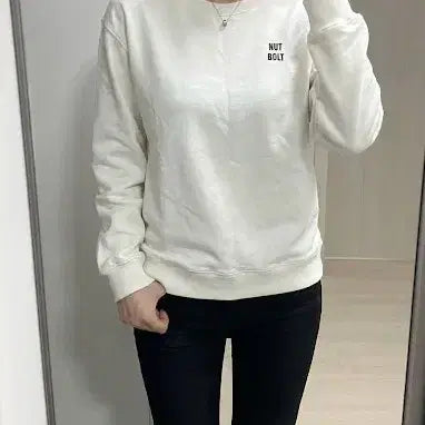 [BUNJANG] Musinsa NUT&BOLT Ivory Crewneck Sweatshirt / 무신사 너트앤볼트 아이보리 맨투맨