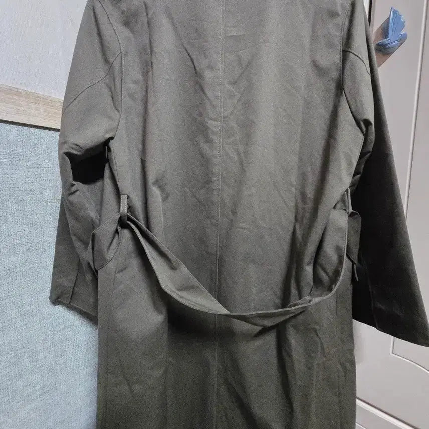 [BUNJANG] Khaki Long Trench Coat / 카키색 롱 트렌치 코트