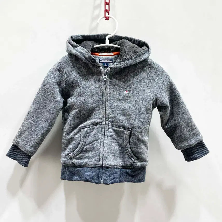 [BUNJANG] Tommy Hilfiger Junior Hooded Fleece Zip-Up Jacket / 타미힐피거 쥬니어 후드기모집업 92 진스센스