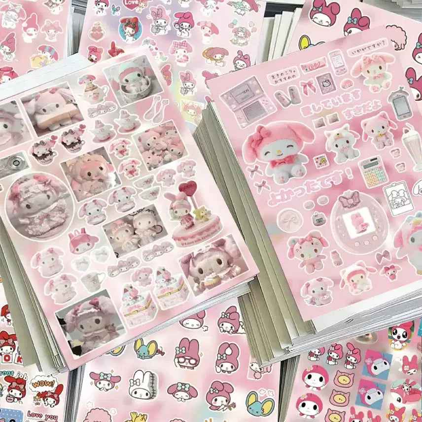 [BUNJANG] Sanrio My Melody Sticker Set / 8장 마이멜로디 C 씰스티커 세트 산리오 캐릭터 다꾸 다이어리 꾸미기
