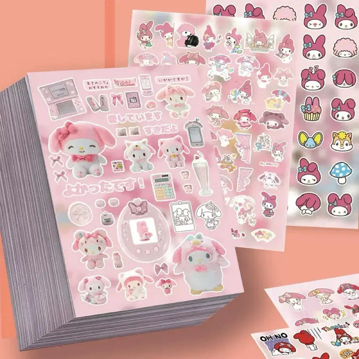 [BUNJANG] Sanrio My Melody Sticker Set / 8장 마이멜로디 C 씰스티커 세트 산리오 캐릭터 다꾸 다이어리 꾸미기