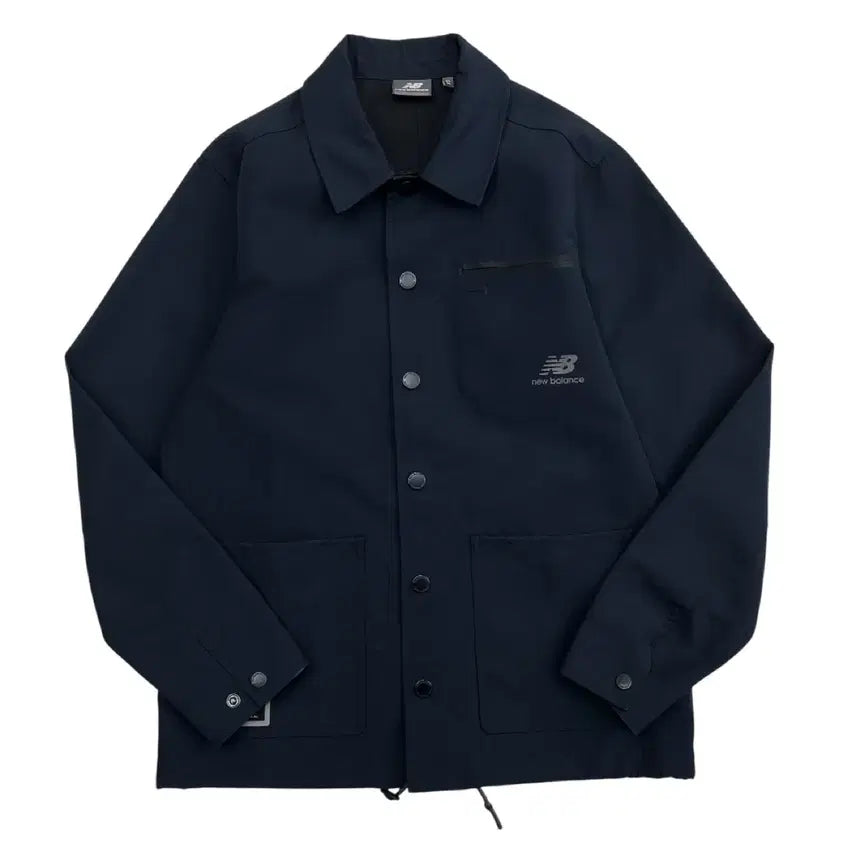 [BUNJANG] New Balance Navy Button Jacket (Size M) / 뉴발란스 카라 네이비 버튼 자켓 M
