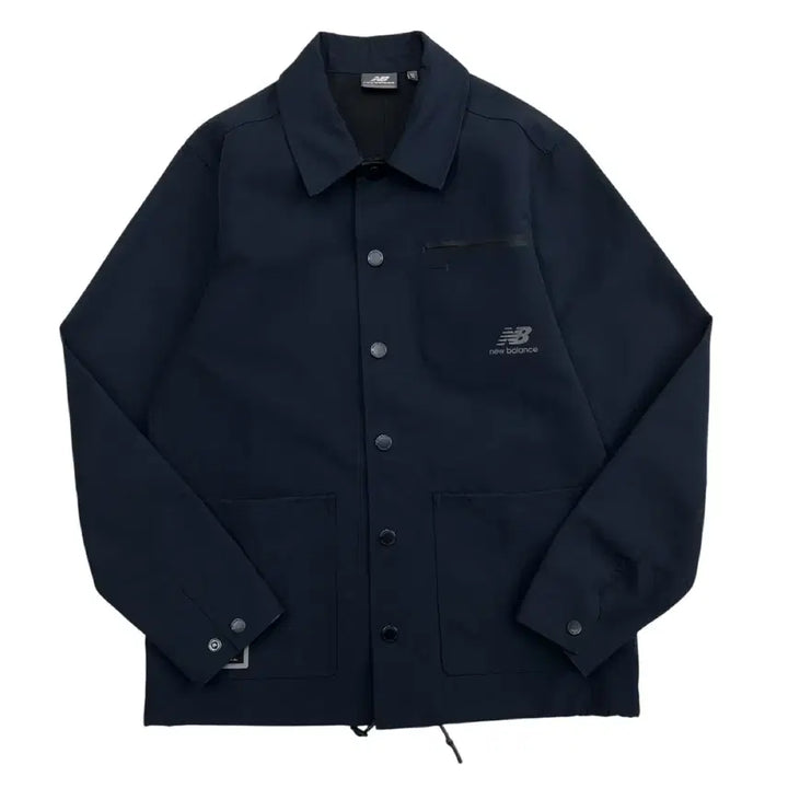 [BUNJANG] New Balance Navy Button Jacket (Size M) / 뉴발란스 카라 네이비 버튼 자켓 M