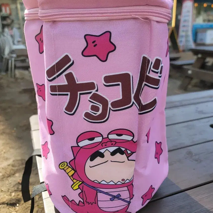 [BUNJANG] Crayon Shin-chan Choco Chip Pink Backpack / 짱구 초코비 핑크 백팩