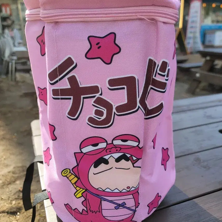 [BUNJANG] Crayon Shin-chan Choco Chip Pink Backpack / 짱구 초코비 핑크 백팩