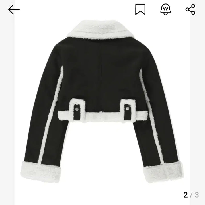 [BUNJANG] Romantic Crown Cropped Mouton Jacket Black / 로맨틱크라운 크롭 무톤 자켓 블랙