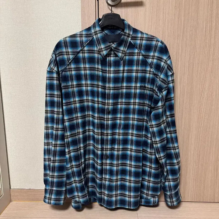 [BUNJANG] Juun.J 24FW Blue Check Shirt / 준지 24fw 체크 셔츠 블루 46