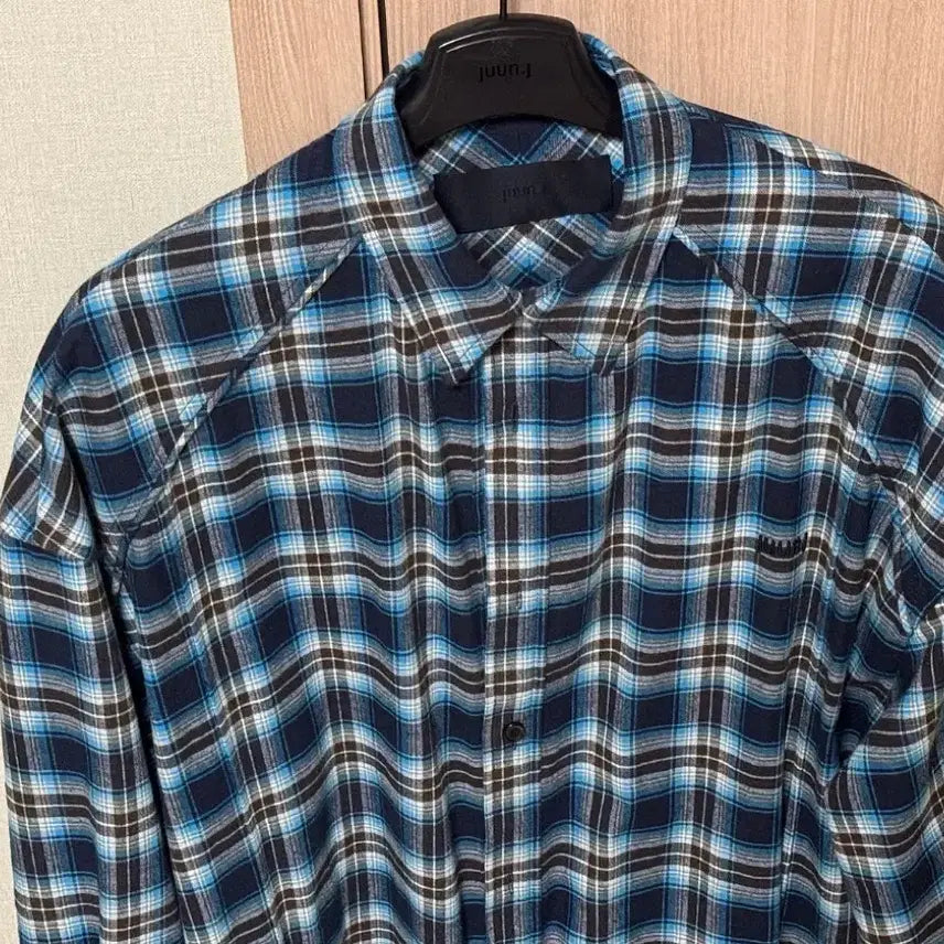 [BUNJANG] Juun.J 24FW Blue Check Shirt / 준지 24fw 체크 셔츠 블루 46