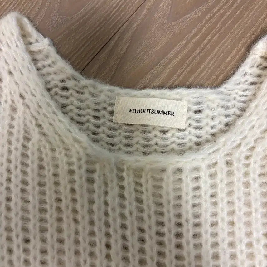 [BUNJANG] Without Summer Heather Knit Short Sleeve Knit Top / 위드아웃썸머 헤더 니트 반팔니트