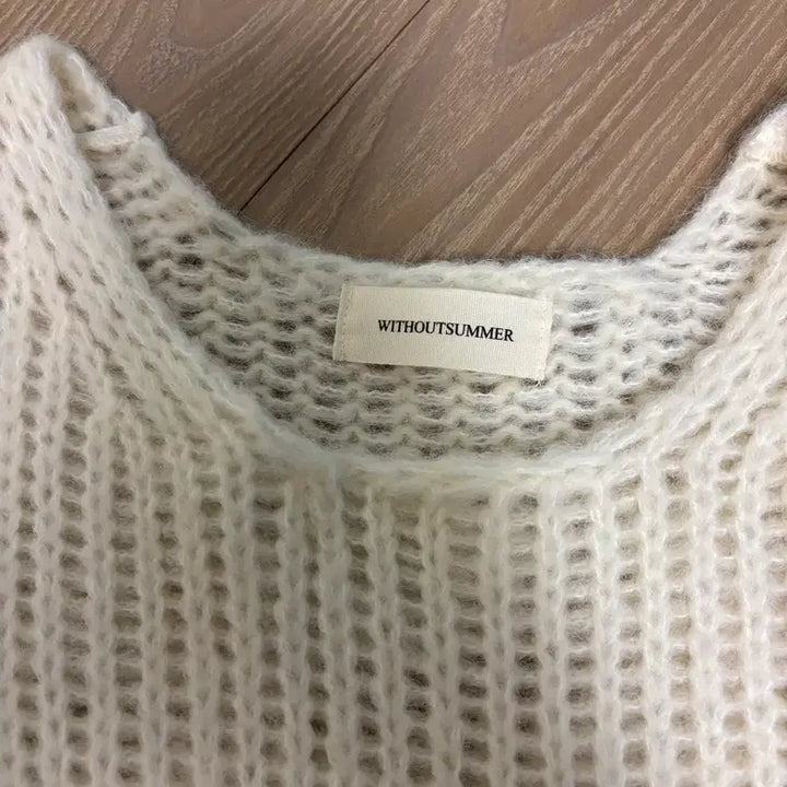 [BUNJANG] Without Summer Heather Knit Short Sleeve Knit Top / 위드아웃썸머 헤더 니트 반팔니트