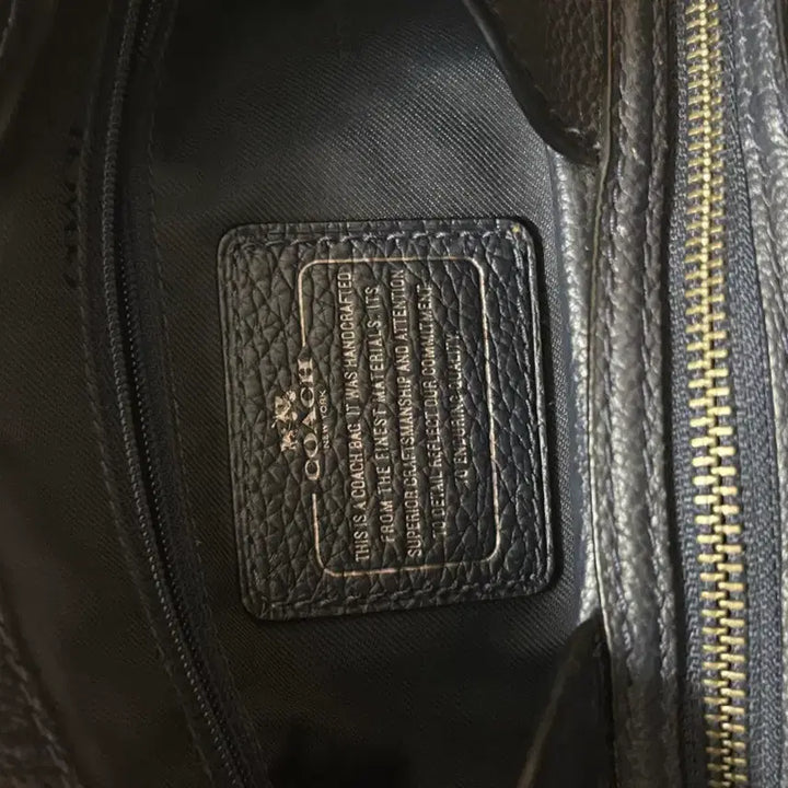 [BUNJANG] COACH Navy Leather Shoulder Bag / COACH 코치 네이비 체인 레더 숄더백