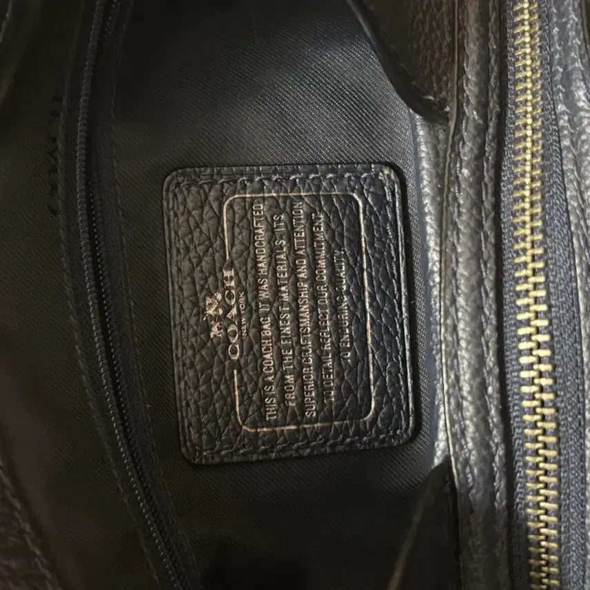 [BUNJANG] COACH Navy Leather Shoulder Bag / COACH 코치 네이비 체인 레더 숄더백